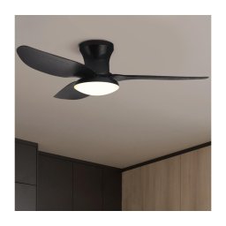 Brilagi - Ventilator LED tavan dimabil 30W 230V 3000-6500K negru + DO