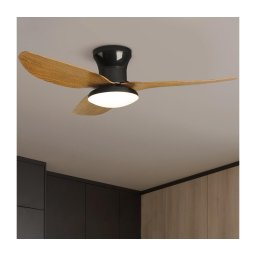 Brilagi-LED Ventilator plafonier reglabil LED/30W/230V 3000-6500K negru/maro+DO
