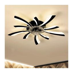 Brilagi-LED Lampă cu ventilator, dimabilă LED/50W/230V 3000-6500K negru+DO