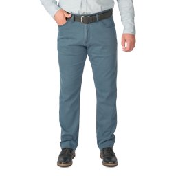 Pantaloni barbatesti subtiri, regular fit, albastru petrol (Marime pantalon: W34)