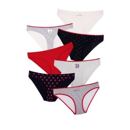 Set 7 perechi chiloti dama clasici Miramar, imprimeu marinaresc (Marime chilot: M)