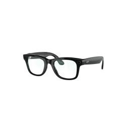 Ochelari Smart Ray-Ban Meta Wayfarer, Marime M, 32 GB stocare, Camera Foto 12mp, 5 microfoane, difuzoare, Wifi 6, Meta AI, Standard, Clar, Negru-Lucios