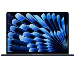 Laptop Apple MacBook Air 15.3'', cu procesor Apple M3, 8 nuclee CPU si 10 nuclee GPU, 24GB, 512GB, Midnight (INT Keyboard)