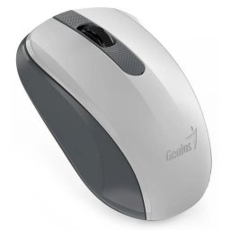 MOUSE wireless Genius, "NX-8008S", pt. PC sau NB, 2.4GHz, optic, 1200 dpi, butoane-scroll 3-1, alb-gri, "31030028403