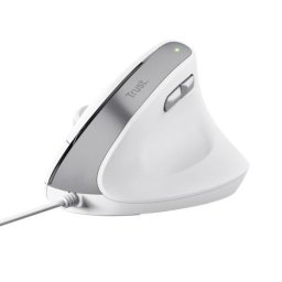 Mouse TRUST BAYO II, Ergonomic, cu fir, 2400 dpi, 6-1 butoane-scroll, Alb, "25397