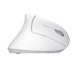 Mouse wireless ergonomic Trust, VERTO, pt. NB si PC, 800-1200-1600 dpi, 5-1 butoane-scroll, Alb, "25132