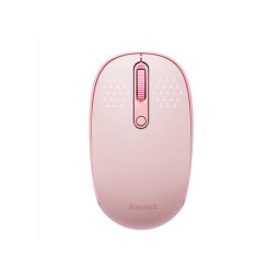 MOUSE wireless BASEUS, pt. PC sau notebook, 2.4GHz si Bluetooth, optic, 800-1200-1600 dpi, butoane-scroll 3-1, Roz,"B01055503413-00", 6932172632854