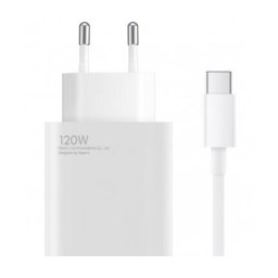Incarcator retea cu cablu USB-C Xiaomi BHR9462EU, 120W, 6A, 1 x USB-A, Alb