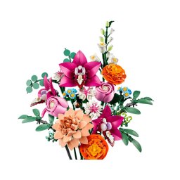 Jucarie LEGO ICONS, Frumos buchet de flori roz
