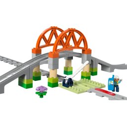 Jucarie LEGO DUPLO TOWN, Set de extindere Pod si sine de cale ferata