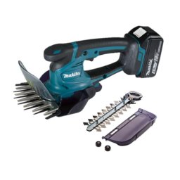 Foarfeca pentru iarba si gard viu pe acumulator Makita DUM604ZX,18 V, latime lama pt.iarba 16 cm, lungime lama pt. gard viu 20 cm, inaltime tundere iarba 15/20/25 mm, fara incarcator si acumulator in setul de livrare