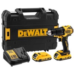 Masina de gaurit-infiletat DeWalt DCD709D2T, cu percutie cu 2 acumulatori, 1200 W, Negru Galben