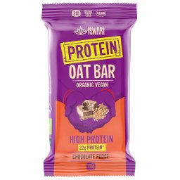 Baton proteic BIO din ovaz si bucati de ciocolata neagra Iswari