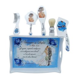 Set 2in1 Gătit Mireasă și Mire, Something Blue, model personalizat, 6 piese - FEIS504007