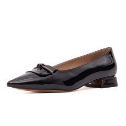 Pantofi dama eleganti din piele lacuita, PASS Collection, H3DL60011A 01-L, negru