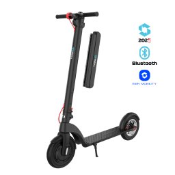 Trotineta electrica pliabila iSEN X8 2025 Negru, APP, BT, 10 inch, motor 350W, autonomie max 45km, viteza pana la 38km h, baterie detasabila
