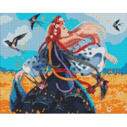 Set goblen cu diamante, cu sasiu, Dans cu natura, 40x50 cm