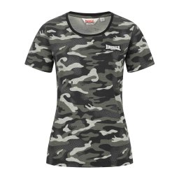 LONSDALE Tricou gri / negru / alb