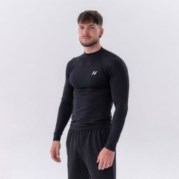 NEBBIA Tricou pentru bărbați Long-Sleeve Active Black XXL