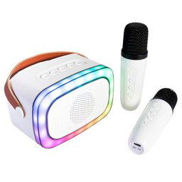 BOXA PORTABILA KARAOKE CU 2 MICROFOANE FUNTIE BT/USB/TWS