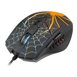 Mouse GAMEZONE Black Widow RGB – Mouse gaming USB, optic 800-1600 DPI, 6 butoane + scroll, iluminare RGB, negru
