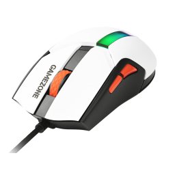 Mouse GAMEZONE Cool White RGB – Mouse gaming USB, optic 12000 dpi, 6 butoane + scroll, iluminare RGB, alb