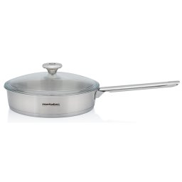 Tigaie 2.4l cu capac din sticla Santino Metalacinox/24cm/2.4l