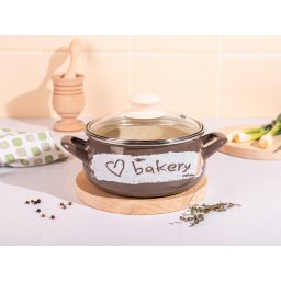 Cratita 1.35l cu capac din sticla Bakery Metalacemail/20cm/3.35l