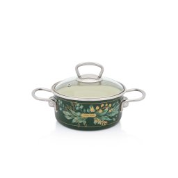 Cratita 1.5l capac din sticla Golden Times Metalacemail/16cm/1.5l