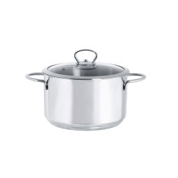 Oala 2l cu capac din sticla Kulinaria Metalacinox/16cm/2l