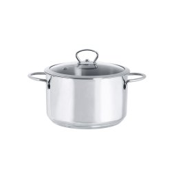 Oala 3.8l cu capac din sticla Kulinaria Metalacinox/20cm/3.8l
