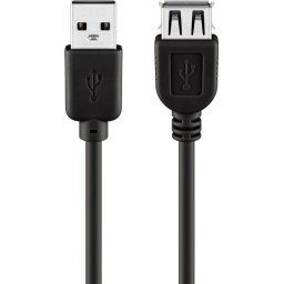 Cablu prelungitor USB 0.6m A tata la USB A mama cupru Goobay
