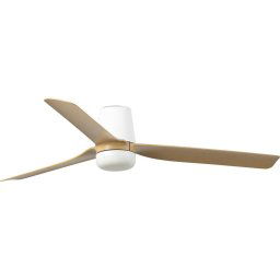 Ventilator LED dimabil FARO 33829WT-1TW PUNT TUB M 18W/230V maro/alb d. 132 cm WT + telecomandă