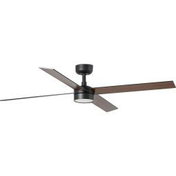 Ventilator LED dimabil FARO 34356WT-1TW RUDDER L 18W/230V maro/negru d. 132 cm WT + telecomandă