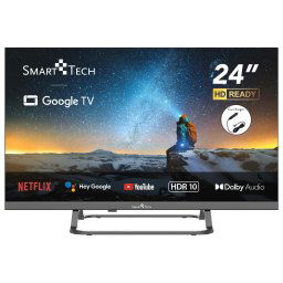 Televizor LED Google TV SmartTech 24HG01VC, 60 cm, alimentare 12 / 220 V, HD Ready, Smart TV, WiFi, CI+, Negru
