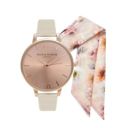 Ceas Dama, Olivia Burton, Vegan Friendly OBGSET51, Set cu Esarfa