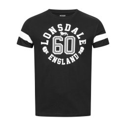 LONSDALE Tricou negru / alb