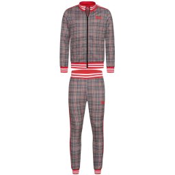 LONSDALE Costum de trening roșu rodie / negru / alb
