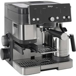 Espressor ES501EU, 1650 W, 2 duze de cafea, Negru/Argintiu