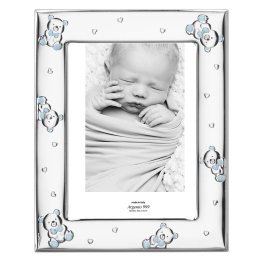 Rama Foto Argint Bebelusi 9x13cm Ursuleti Bleu