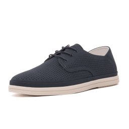 Pantofi vara barbati din piele naturala nabuc, Otter, J2J260014C 42-N, bleumarin