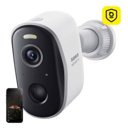 Camera de supraveghere 47864, 2K, 7800 mAh, Alb