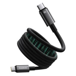 Tungsten Magnetic USB C to USB C fast charging cable 1 m 100 W Black