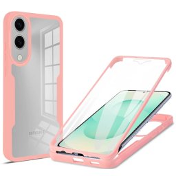 Husa Techsuit ColorVerse 360 - Husă telefon - compatibil cu Samsung Galaxy S25 Edge + Folie / Motorola Galaxy S25 Edge + Folie - culoare Roz