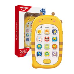 Telefon de jucărie Huanger HE0536 cu funcție de înregistrare (galben)