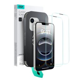 Folie pentru iPhone 16e (set 2) - ESR Tempered Glass UltraFit Tray - Clear