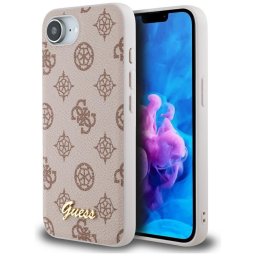 Husa Husa pentru iPhone 16e - Guess Peony Script MagSafe (GUHMPSE4PGPYSW) - Brown
