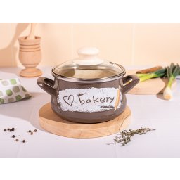 Oala 1.65l cu capac din sticla Bakery Metalacemail/14cm/1.65l