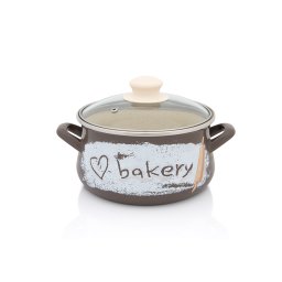 Oala 3l cu capac de sticla Bakery Metalacemail/18cm/3l