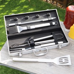 Set de Accesorii pentru Grătar în Servietă de Aluminiu